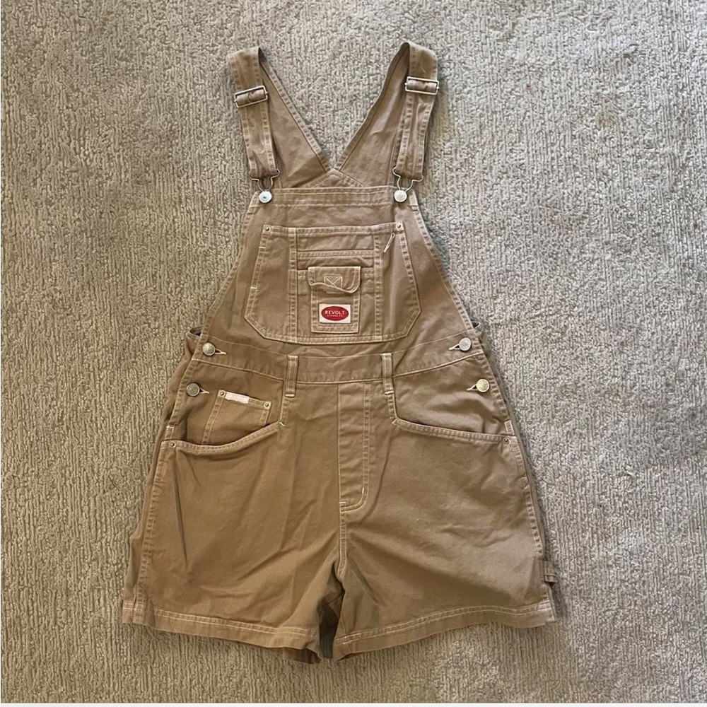 Revolt Khaki Short Overalls